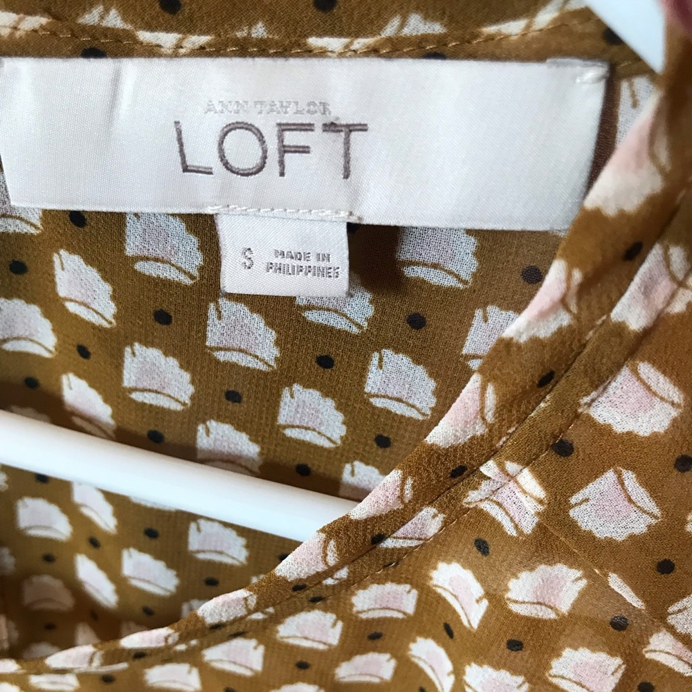 Loft gold patterned blouse - Picture 5 of 7
